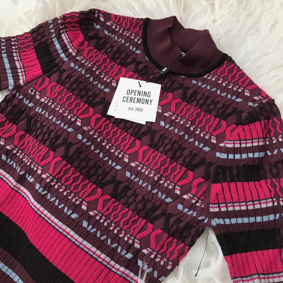 OPENING CEREMONY Printed Mock Neck Top - Picture 7 of 8